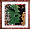 Paul Horsted > "Conversation with a Bird", 30" x 29", relief with carved frame, $1208.